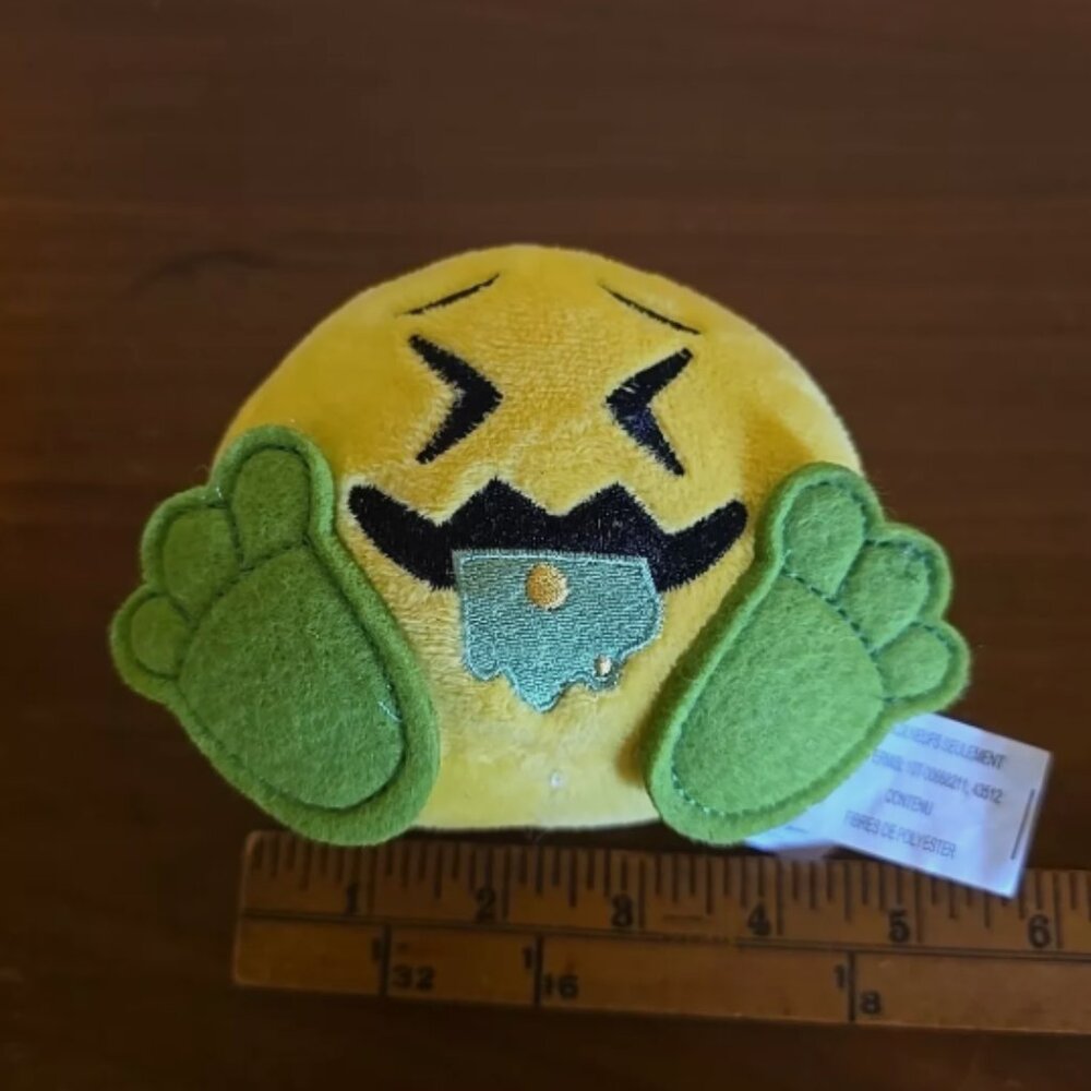Puking Emoji Plush Toy Fun 2 Play Stuffed Soft Yellow Green Emoji